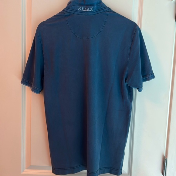 Tommy Bahama Island Modern Fit Polo Size Medium - Washed Navy - Picture 7 of 7